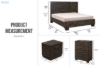 Picture of RIDHELINE Genuine Wood Veneer Bedroom Combo Set - 4PC Super King