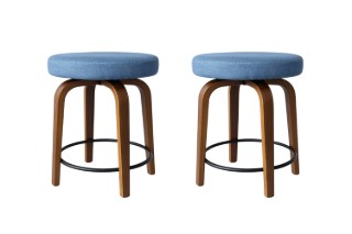 Picture of LUKE H59 360° Swivel Counter Stool (Blue) - 2 Chairs in 1 Carton