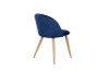 Picture of [FLOOR MODEL CLEARANCE]SOLIS Velvet Dining Chair with Wood Color Metal Legs (Blue)