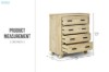 Picture of [FLOOR MODEL CLEARANCE] AKAROA 4-Drawer Solid Acacia Wood Tallboy