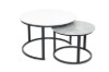 Picture of [FLOOR MODEL CLEARANCE]RADIUS Sintered Stone Table Top Nesting Coffee Table (Off White&Grey)