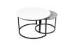 Picture of [FLOOR MODEL CLEARANCE]RADIUS Sintered Stone Table Top Nesting Coffee Table (Off White&Grey)