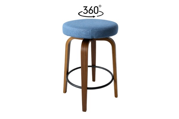 Picture of LUKE H65 360° Swivel Counter Stool (Blue)
