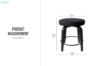Picture of LUKE H59 360° Swivel Counter Stool (Dark)