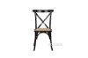 Picture of [FLOOR MODEL CLEARANCE] ALBION Solid Beech Cross Back Dining Chair with Rattan Seat (Black)
