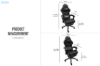 Picture of TURBO 360° Swivel Height-Adjustable Gaming Chair with Reclining Backrest, Lumbar Support & Footrest (Black)