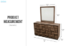 Picture of MERIDIAN 8-Drawer Dresser with 3D Panel Design & Beveled Mirror