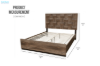 Picture of MERIDIAN Bed Frame in Queen Size with 3D Panel Design