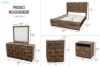 Picture of MERIDIAN 4PC/5PC/6PC Bedroom Combo Set in Queen Size with 3D Panel Design