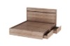 Picture of OAKFORD Bed Frame with Two Movable Storage Drawers - Queen Size