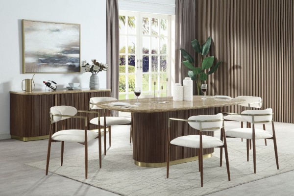 Picture of MARCO 241 5PC/7PC Marble Top Dining Set