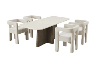 Picture of ASTON 201 5PC Marble Top Dining Set