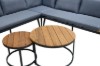 Picture of VERNON Solid Acacia Wood & Steel Frame Outdoor Corner Lounge Sofa Set with 2 Round Nesting Coffee Tables