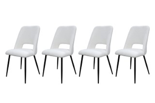 Picture of LIVIA Teddy Fabric Dining Chair (Off White) - 4 Chairs in 1 Carton