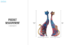 Picture of 359-002 Tabletop Decor Colorful Cat Figurine Set