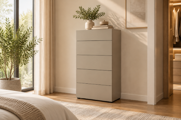 Picture of VELMONT 5-Drawer Sintered Stone Top Tallboy