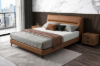 Picture of CUBA Genuine Leather Bed Frame in King Size (Brown)