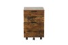 Picture of LUKAN 3-Drawer Mobile File Cabinet with Wheels (Rustic Brown)