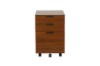 Picture of LUKAN 3-Drawer Mobile File Cabinet with Wheels (Walnut)