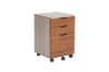 Picture of LUKAN 3-Drawer Mobile File Cabinet with Wheels (Oak&Walnut)