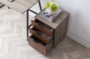 Picture of LUKAN 3-Drawer Mobile File Cabinet with Wheels (Oak&Walnut)