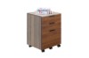 Picture of LUKAN 3-Drawer Mobile File Cabinet with Wheels (Oak&Walnut)