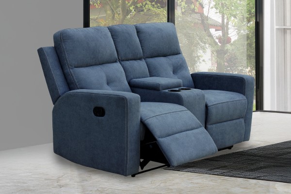 Picture of [FLOOR MODEL CLEARANCE] WALKER Fabric 2‑Seater Manual Recliner Sofa with Console & Cup Holders