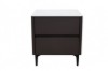 Picture of SORENA 2-Drawer Sintered Stone Top Bedside Table (Dark Brown)