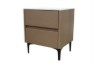 Picture of HALMON 2-Drawer Sintered Stone Top Bedside Table (Brown)