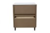 Picture of HALMON 2-Drawer Sintered Stone Top Bedside Table (Brown)