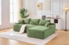 Picture of [FLOOR MODEL CLEARANCE]ASHFORD Fabric Sectional Compressed Sofa (Green) - Chaise Facing Right