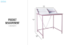 Picture of MIRAYA 80 Desk (Pink&White)