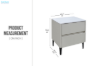Picture of SORENA 2-Drawer Sintered Stone Top Bedside Table (Beige)