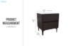 Picture of SORENA 2-Drawer Sintered Stone Top Bedside Table (Dark Brown)
