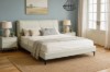 Picture of SORENA Genuine Leather Bed Frame in Queen/Super King Size (Beige)