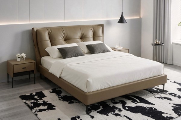 Picture of HALMON Genuine Leather Bed Frame in Queen/Super King Size