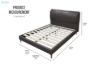 Picture of SORENA Genuine Leather Bed Frame in Queen/Super King Size (Dark Brown)