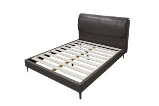 Picture of SORENA Genuine Leather Bed Frame (Dark Brown) - Super King Size
