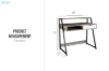 Picture of SEVKIN 1-Drawer 100 Desk with Shelf