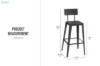 Picture of ZORREN Bar Stool with Footrest