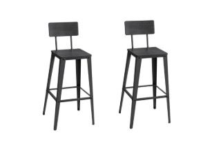Picture of ZORREN Bar Stool with Footrest - 2 Stools in 1 Carton