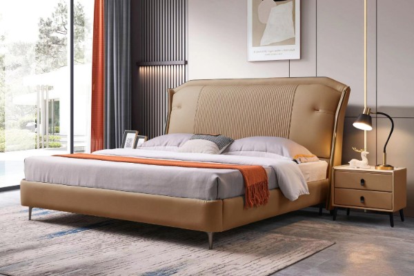 Picture of [FLOOR MODEL CLEARANCE]BRECON Bed Frame (Brown) in Queen Size