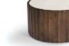 Picture of [FLOOR MODEL CLEARANCE]KASIA Mango Wood D89 Round Coffee Table With Marble Top