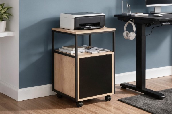 Picture of LUKAN 1-Door 1-Shelf Mobile File Cabinet with Wheels