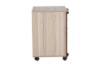Picture of LUKAN 3-Drawer Mobile File Cabinet with Lock & Wheels (Oak & Walnut)