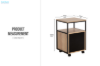Picture of LUKAN 1-Door 1-Shelf Mobile File Cabinet with Wheels