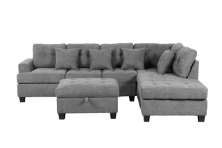 Picture of ROLLAND Reversible Sectional Sofa with Storage Ottoman