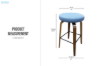 Picture of ROBIN H75.5 360° Swivel Counter Stool (Blue)
