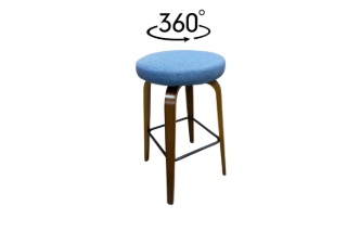 Picture of ROBIN H75.5 360° Swivel Counter Stool (Blue) - Each