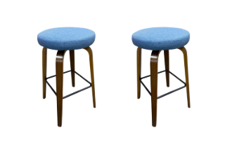 Picture of ROBIN H75.5 360° Swivel Counter Stool (Blue) - 2 Chairs in 1 Carton